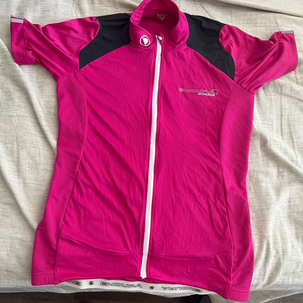 Endura Hyperon Cycling Jersey Womens Medium Pink Full Zip - Picture 6 of 7
